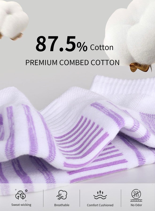 Airacker Athletic Running Ankle Cotton Socks, Low Cut Cushioned Performance Anti-Blister Tab Sports Socks for Men Women 6 Pairs - Image 5